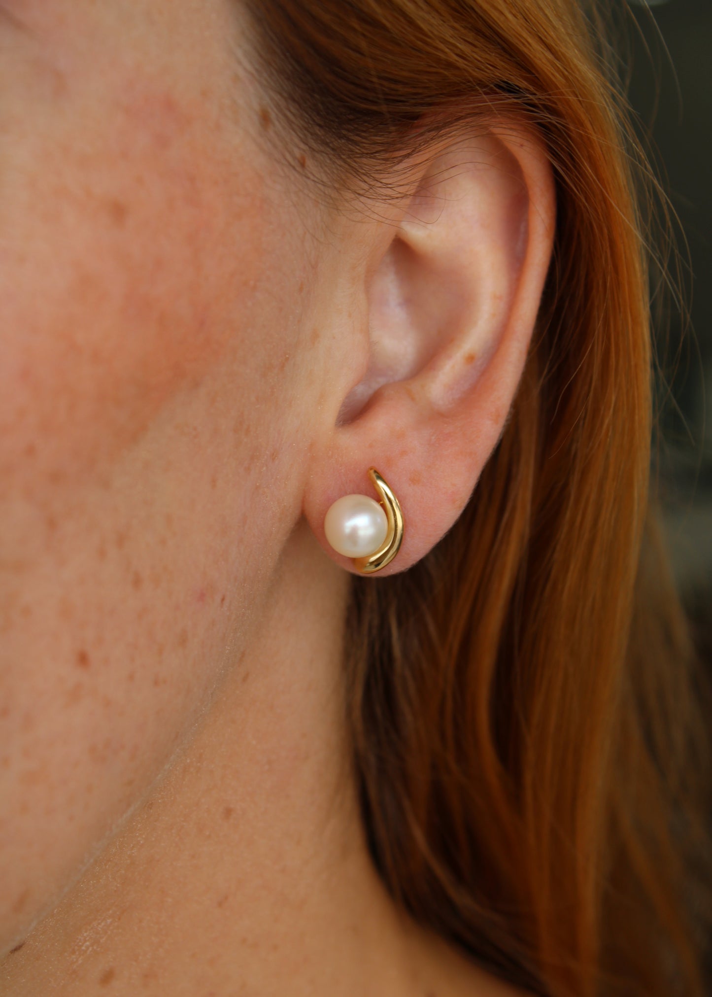 Aretes Luna Perla