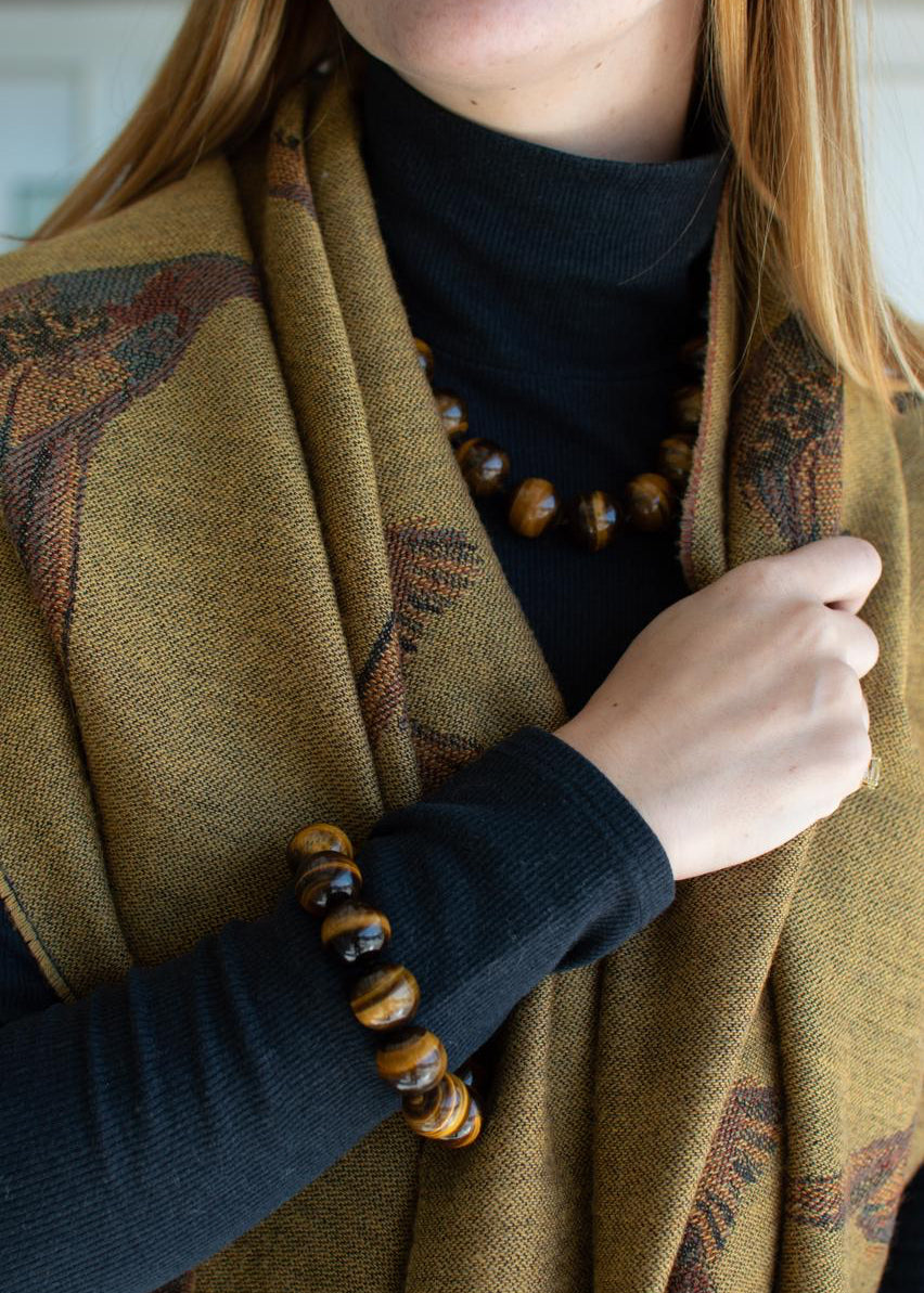 Pulseras Beaded Ojo de Tigre