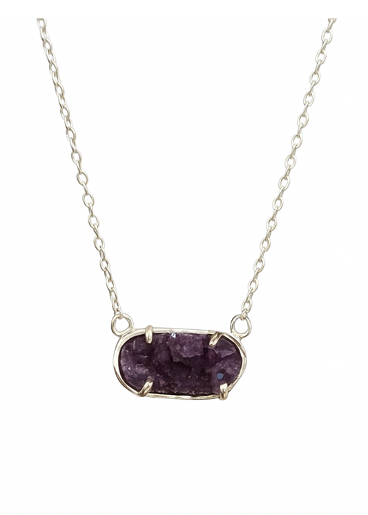Collar Raw Amethyst