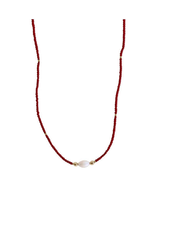 Collar Perlas Chaquiras