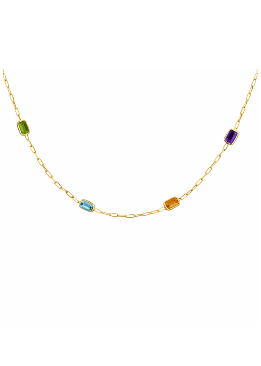 Collar Baguette Rainbow