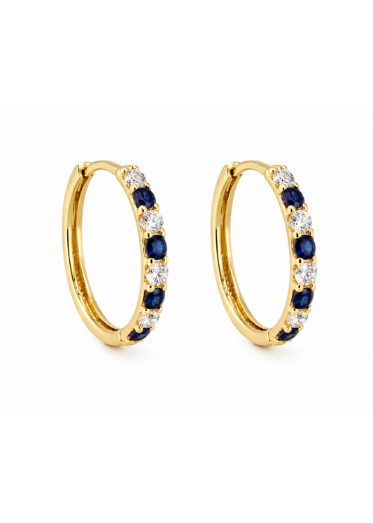 Hoops Piedra Natural Oro