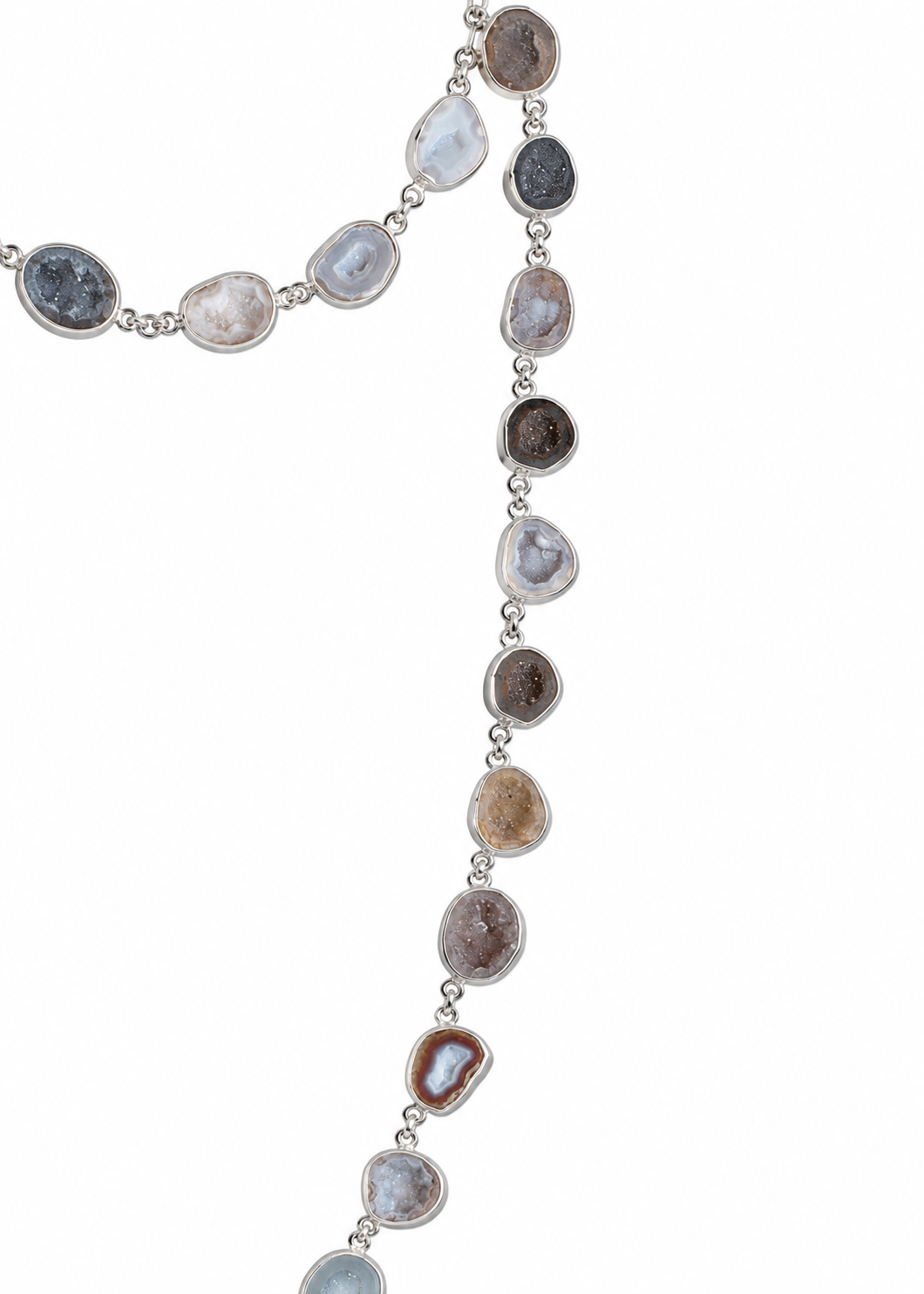 Beaded Geodas Plata