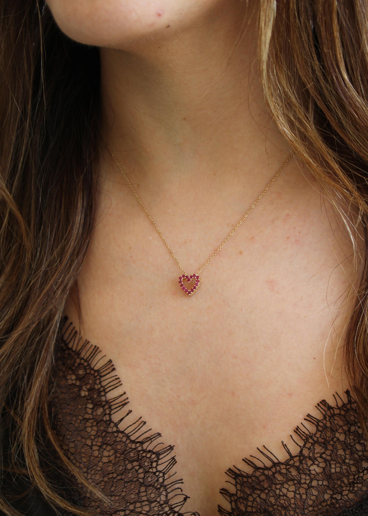 Collar Corazón c/piedras