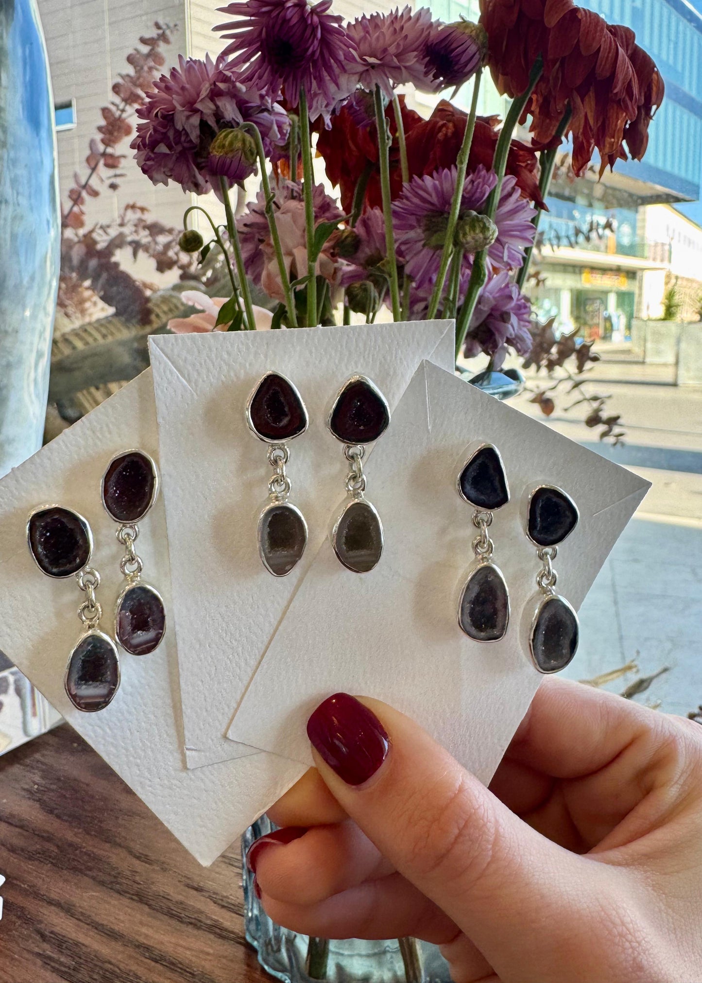 Aretes Broquel Geodas