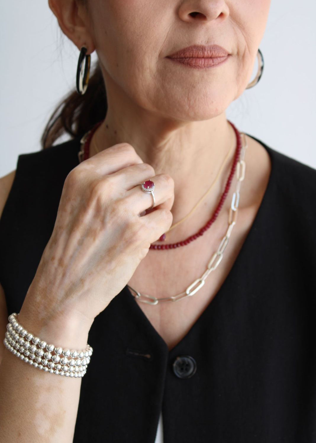 Anillo Rubí c/topacios