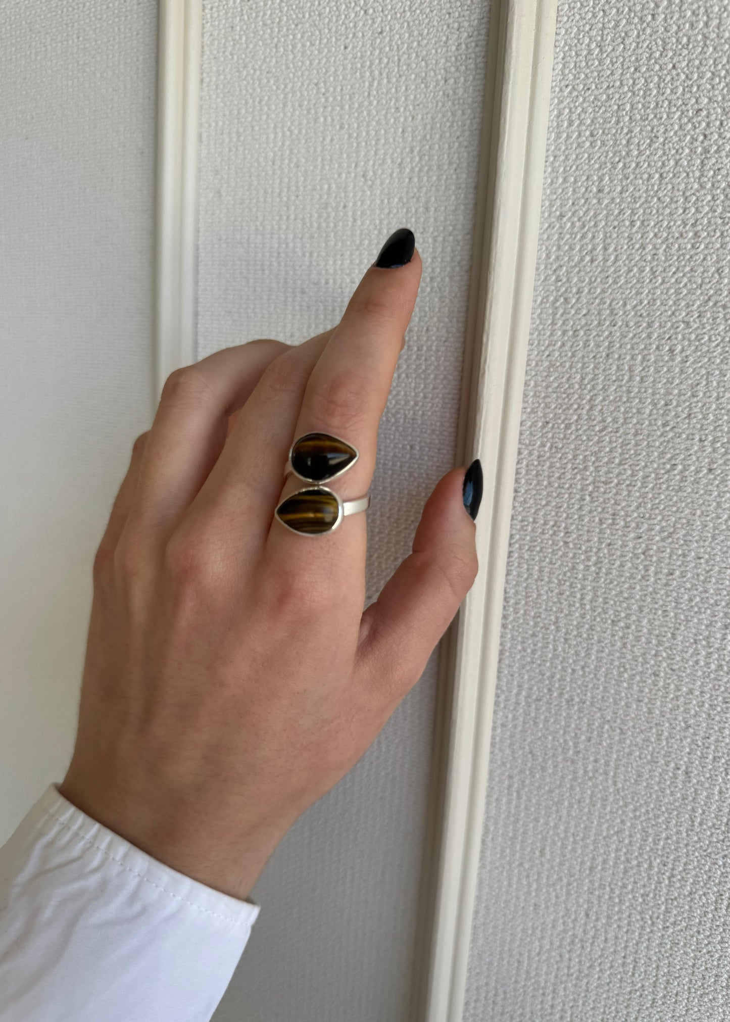 Anillo Doble Ojo de Tigre