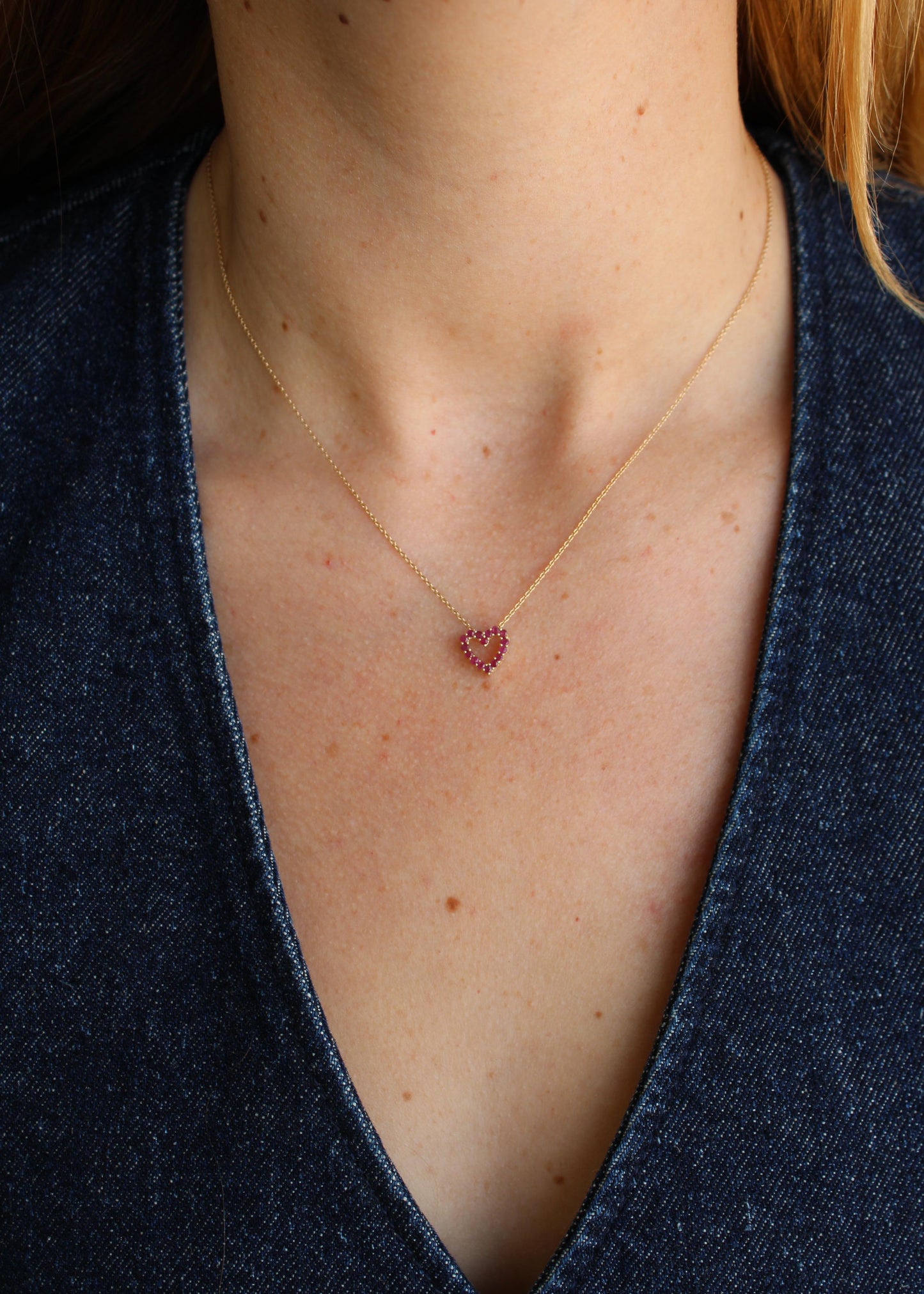 Collar Corazón c/piedras