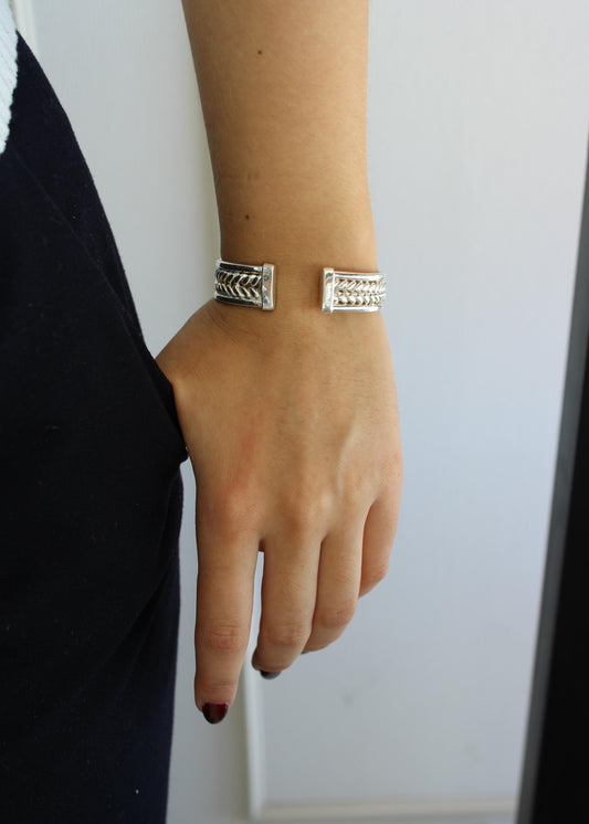 Brazalete Trenzado Plata