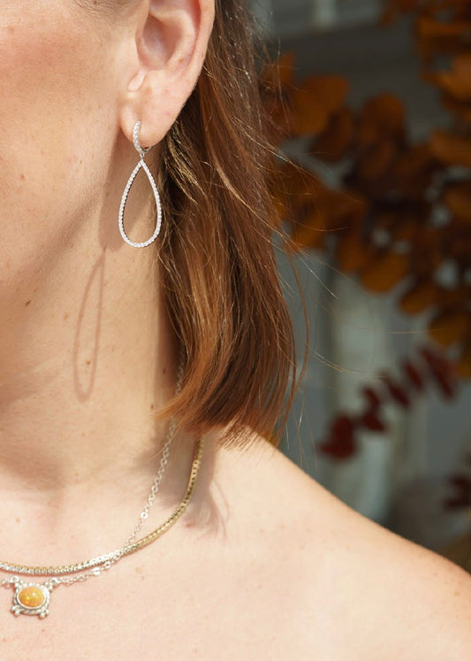 Aretes Colgante Lágrima Oro