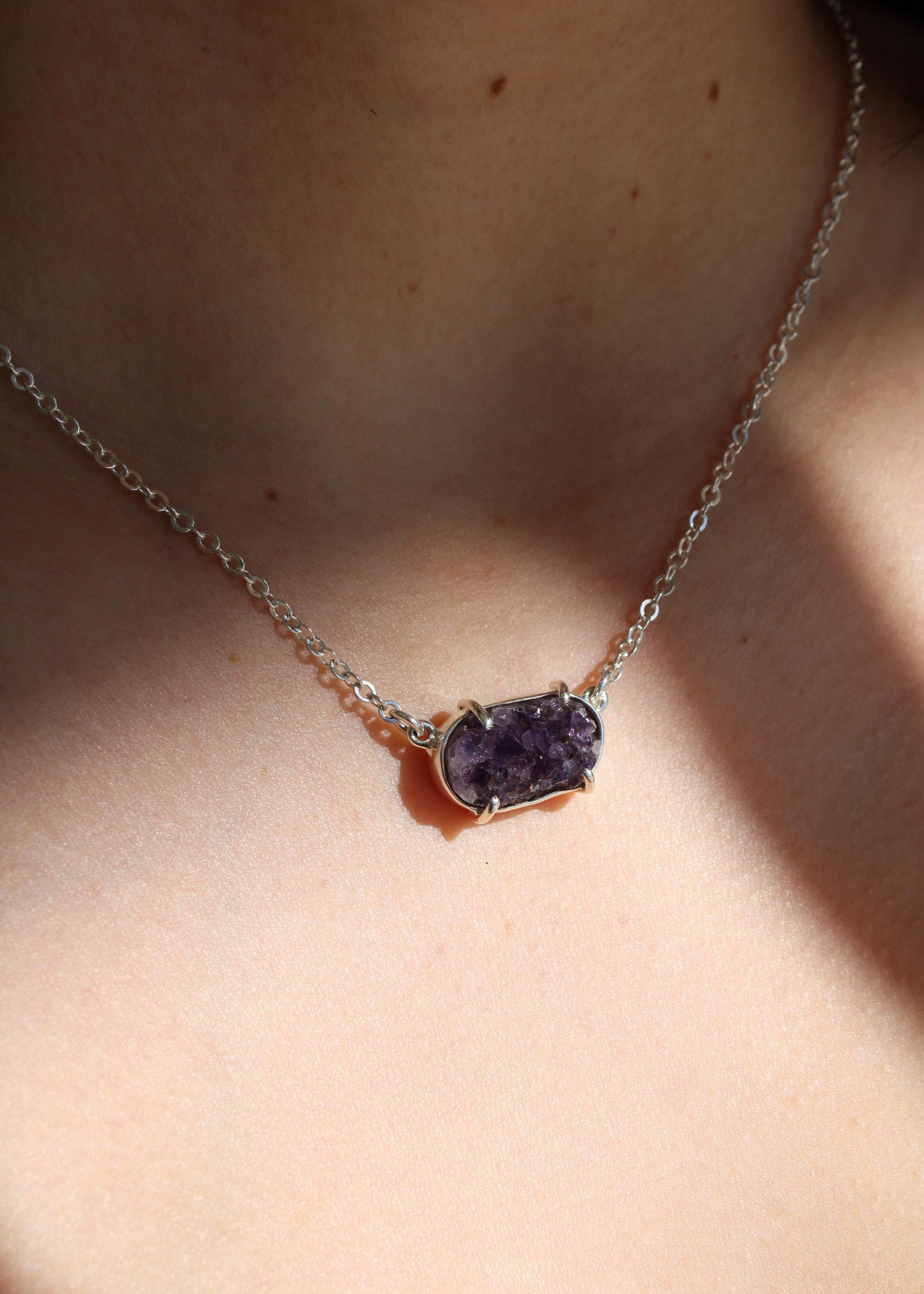 Collar Raw Amethyst
