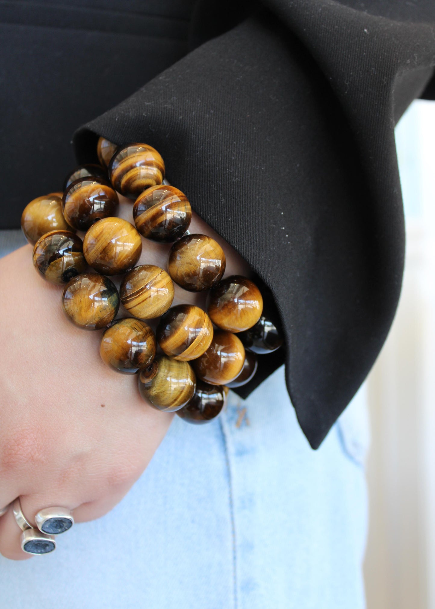 Pulseras Beaded Ojo de Tigre