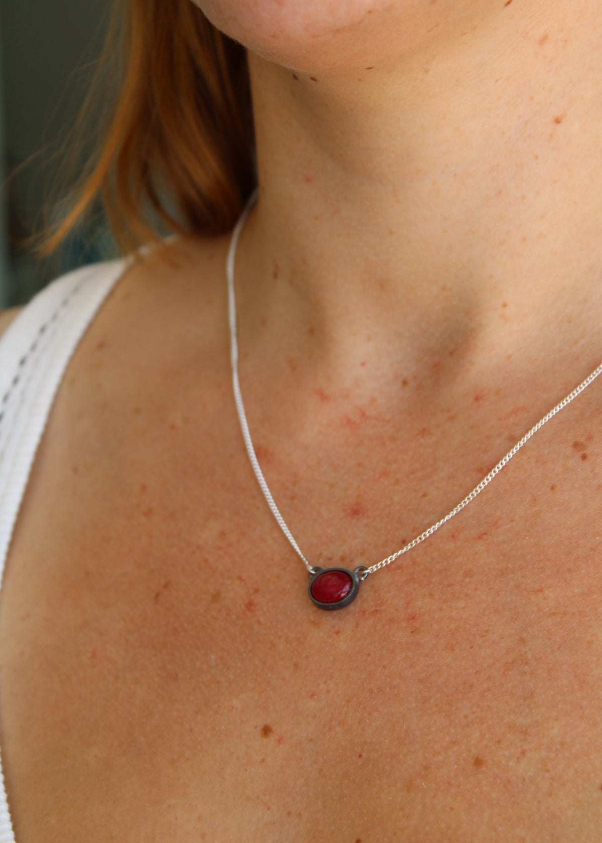 Collar Solitario Plata