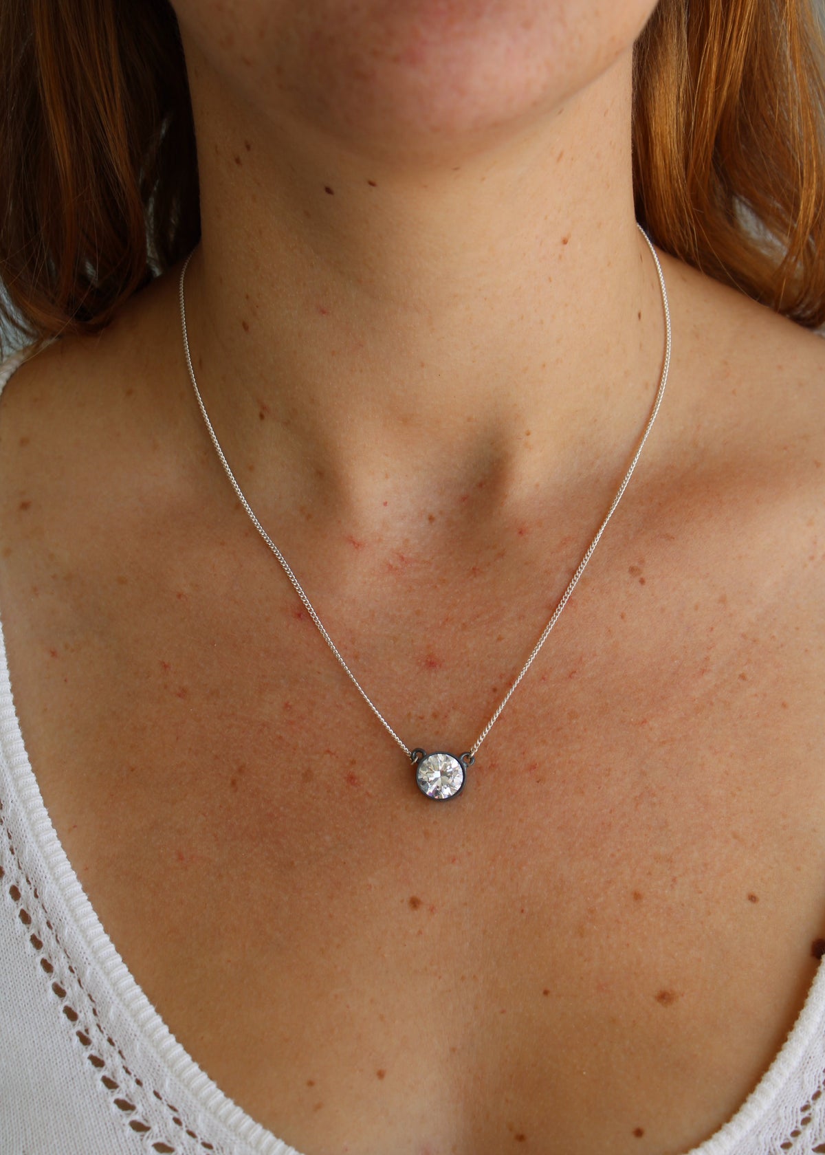 Collar Solitario Plata