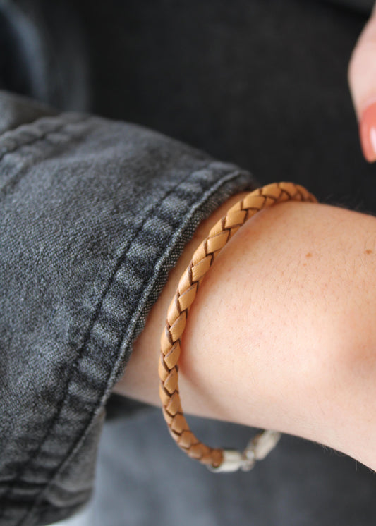 Pulsera Cuero Café