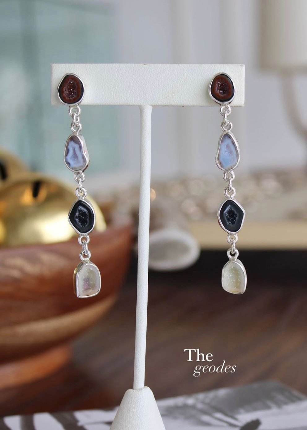 Aretes Broquel Geodas