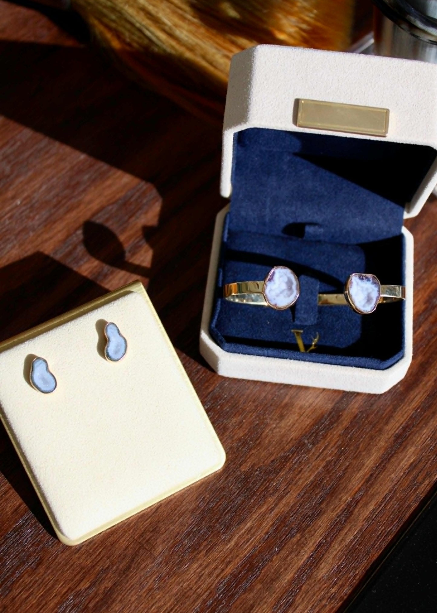 Broqueles Geoda Oro
