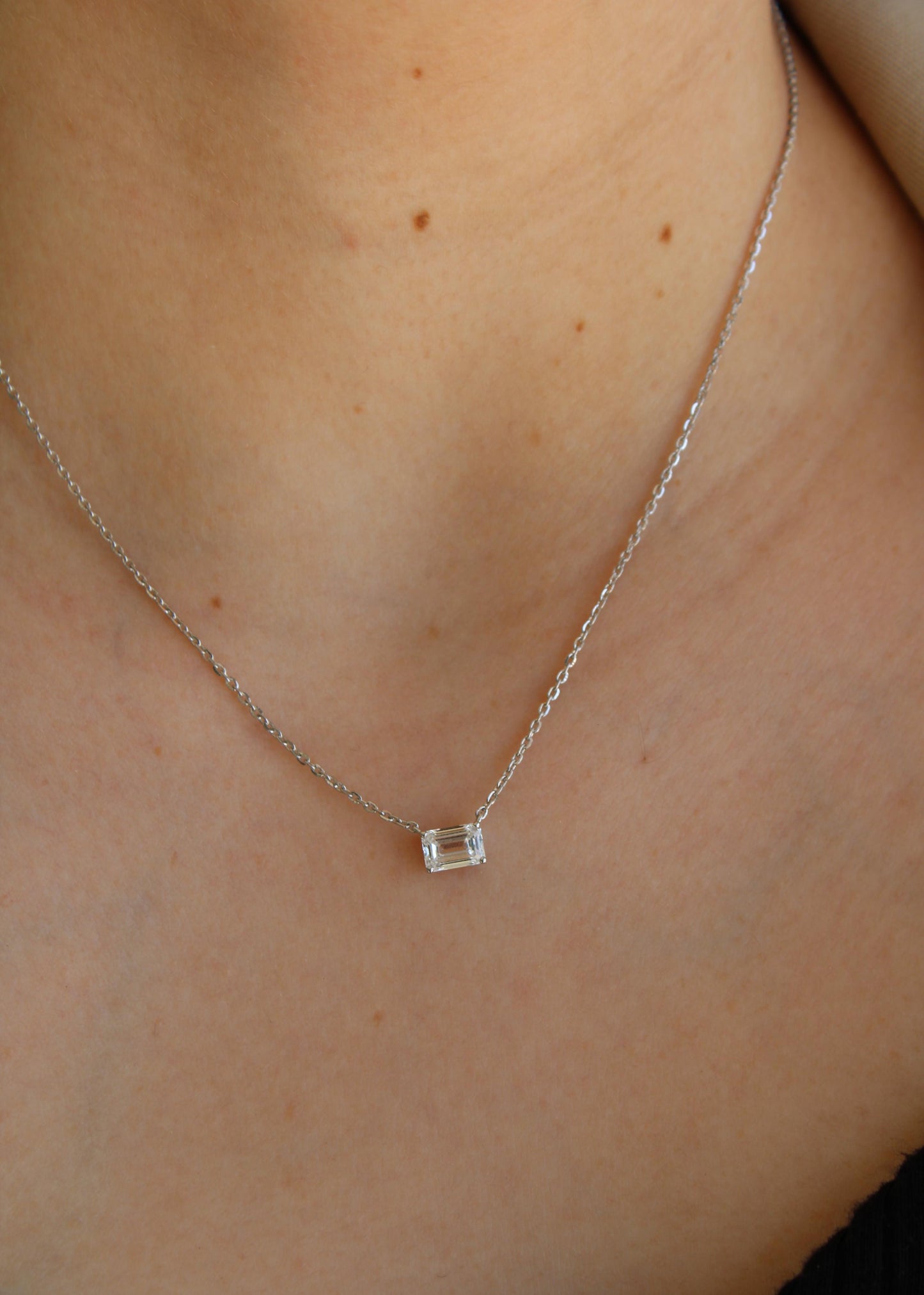 Collar Diamante Solitario Oro