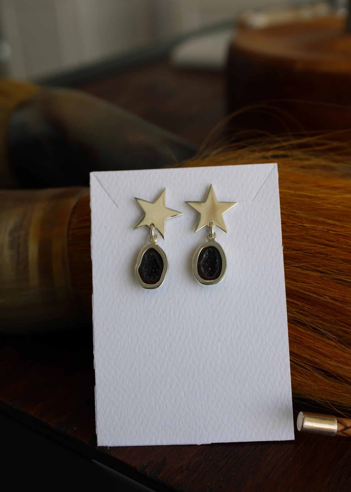 Aretes Colgantes Geoda c/Estrella