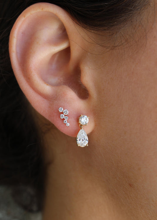 Aretes Colgantes Diamantes