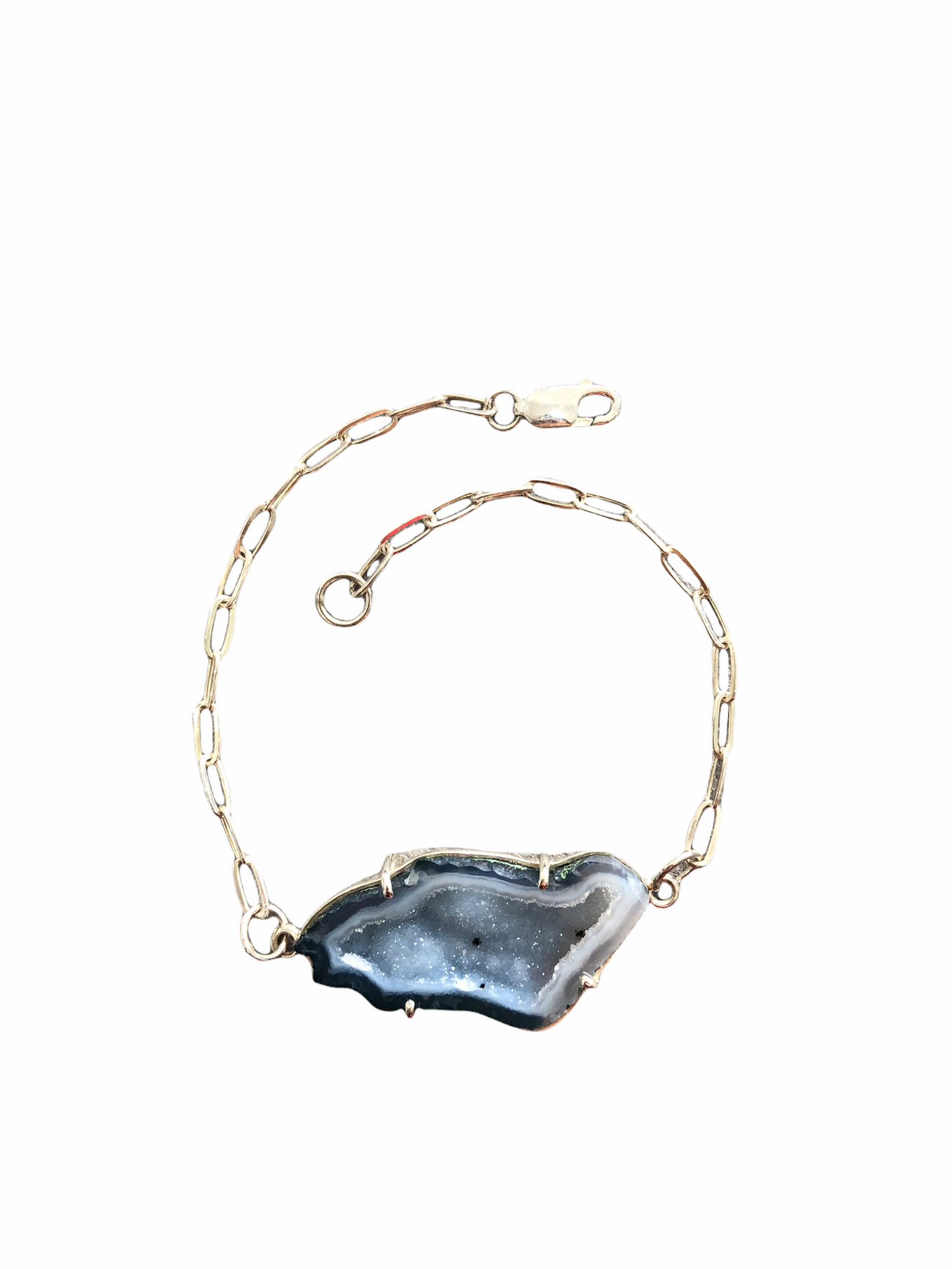 Pulsera Eslabones con Geoda