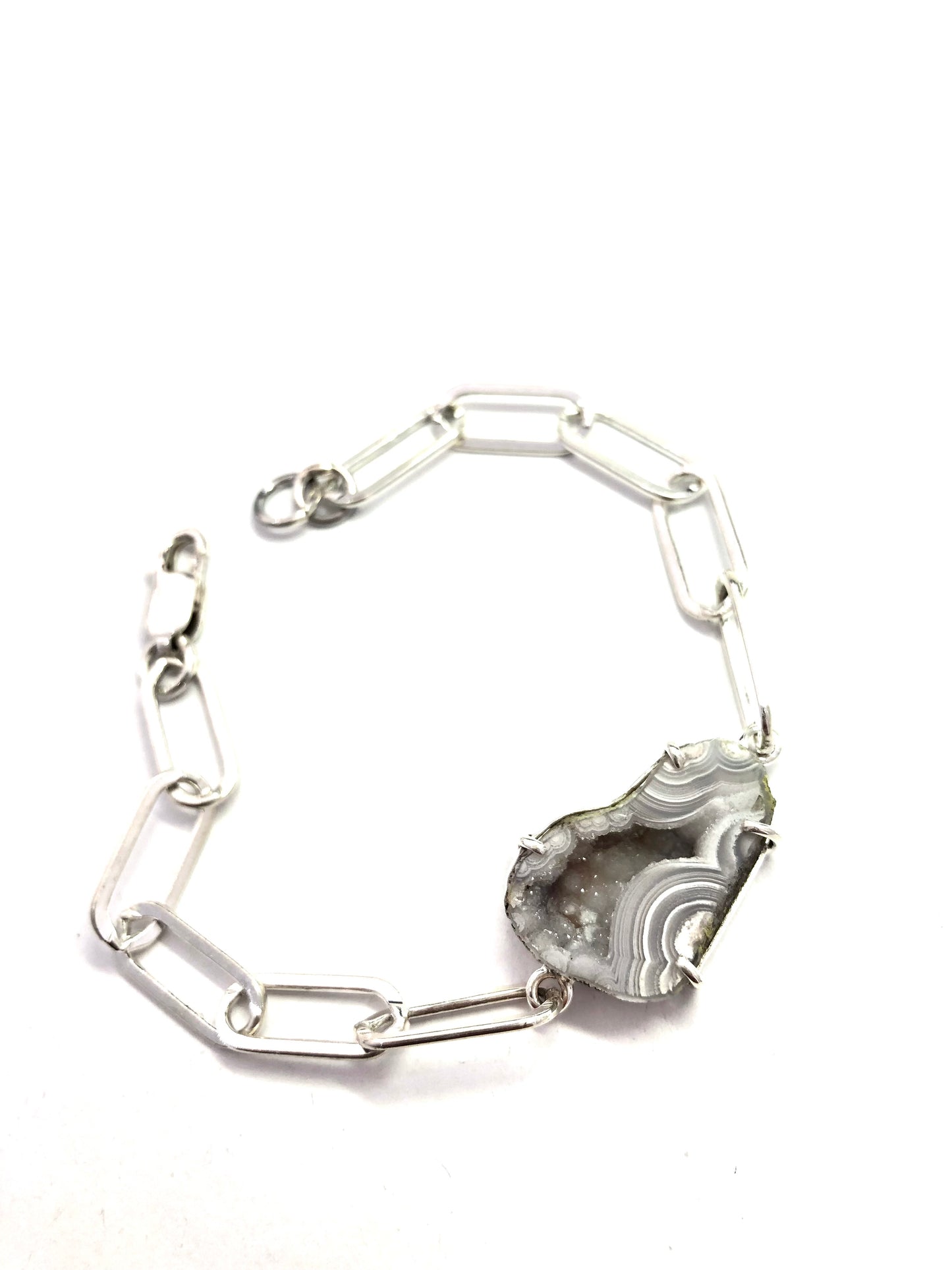 Pulsera Eslabones con Geoda
