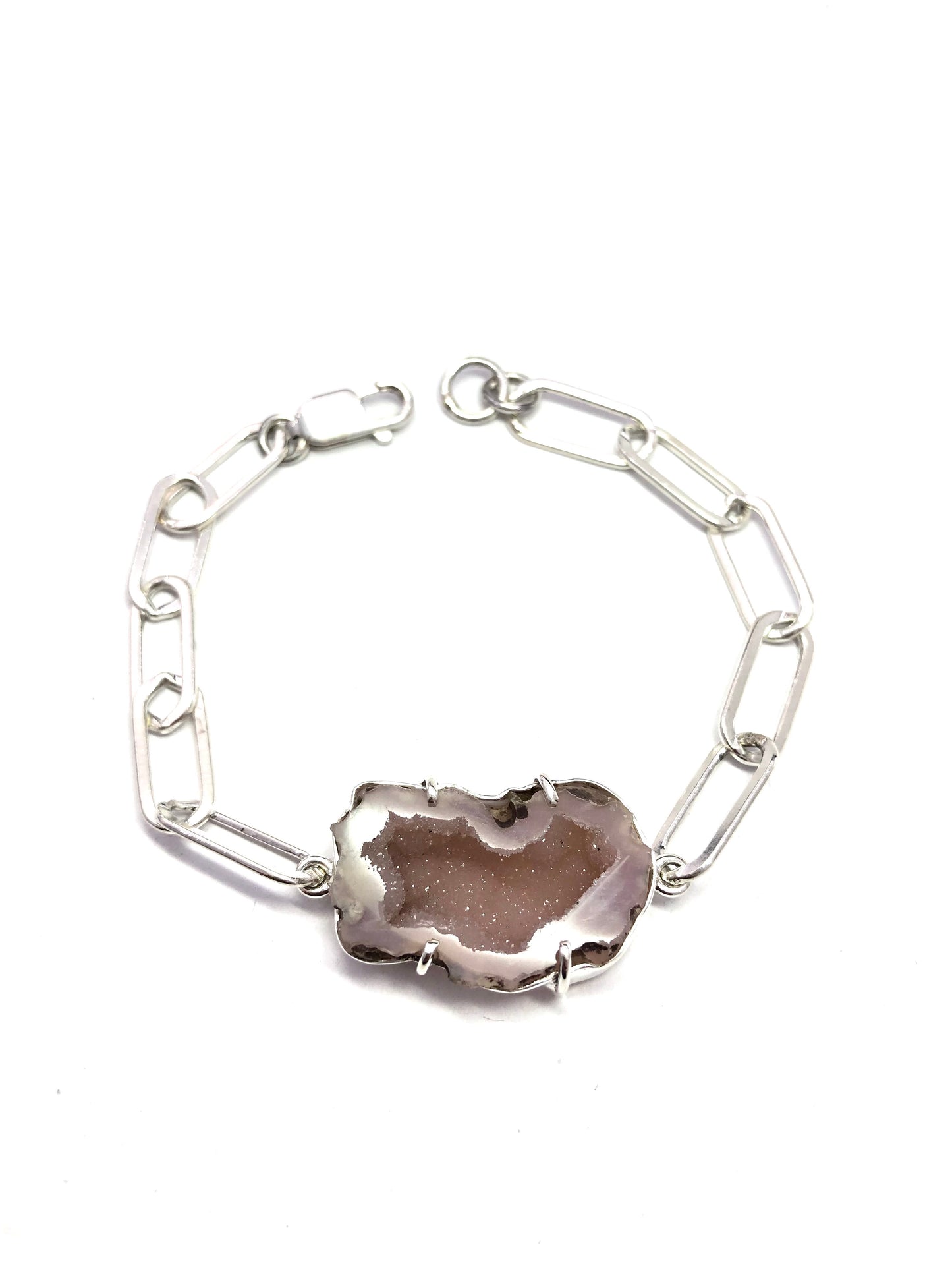 Pulsera Eslabones con Geoda
